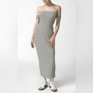 Urban Outfitters Black and White Strapless Dress